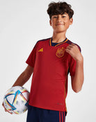 Spain 2022 Home Kit Junior Full Set T-shirt & short - Football DXB